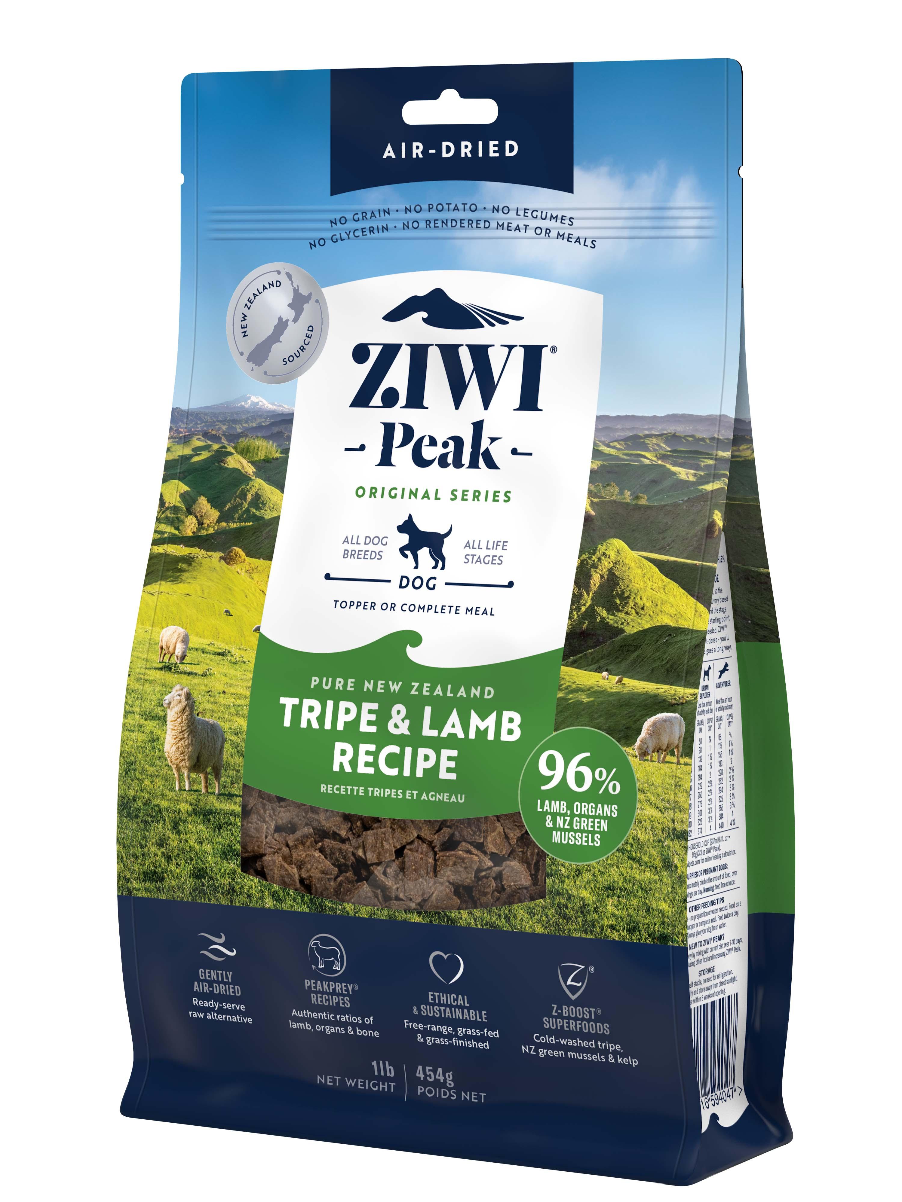 ZIWI Peak Air Dried Dog Food 454g Tripe Lamb